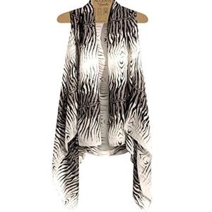 🌸Zebra Print Sheet Chiffon Convertible Vest